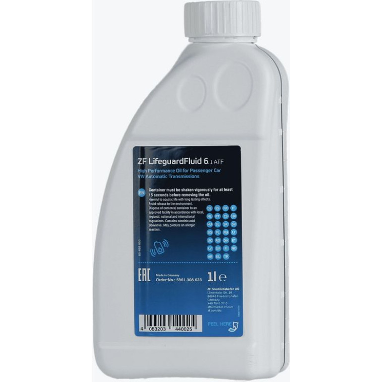 ZF LifeguardfluidÖl 6.1 Atf 1L 5961.308.623 ZF LifeguardfluidÖl 6.1 Atf 1L 5961.308.623