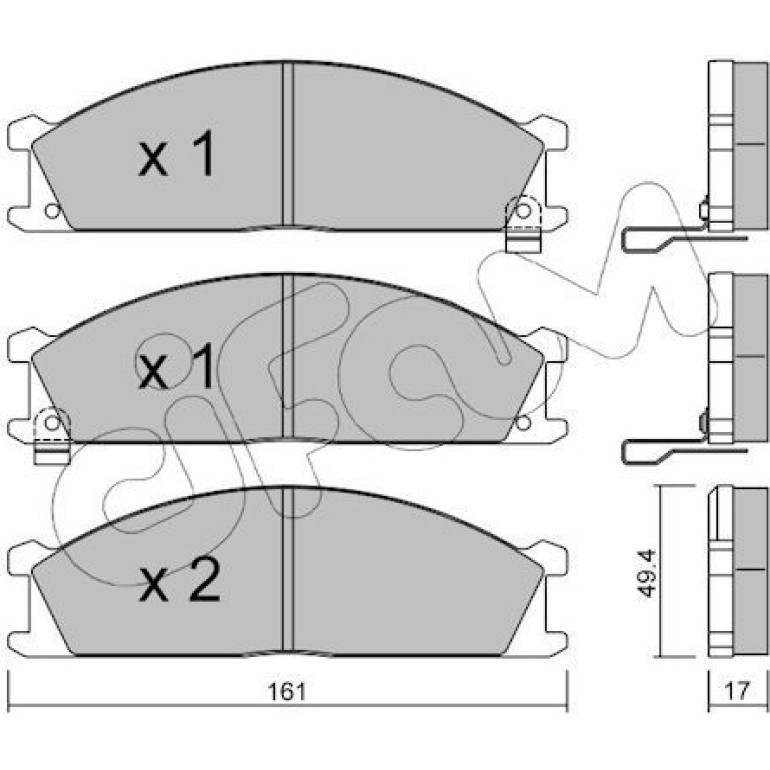 CIFAM Bremsbelagsatz, Scheibenbremse 822-107-1