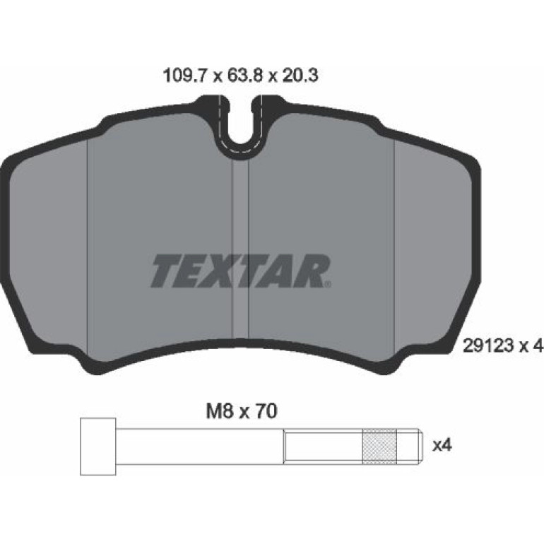 Bremsbelagsatz Iveco T. Daily 99-/06-/11-/14 2912303 Bremsbelagsatz Iveco T. Daily 99-/06-/11-/14 2912303