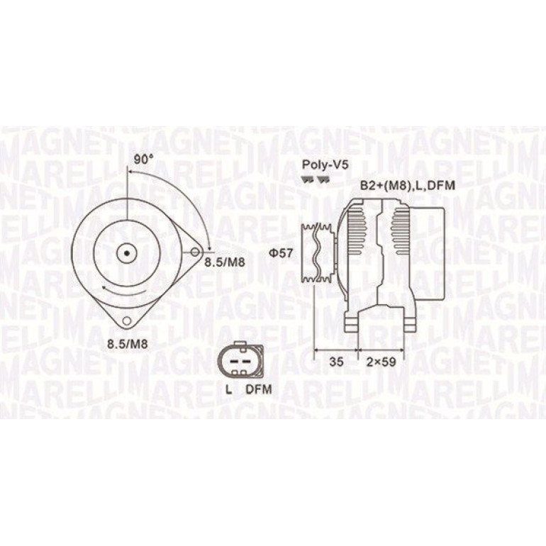 MAGNETI MARELLI Generator 063731675010 MAGNETI MARELLI Generator 063731675010