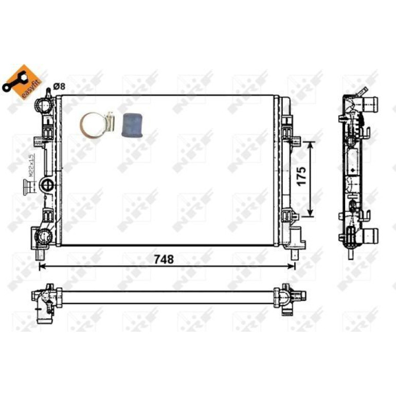 Kühler, Motorkühlung 53024 Kühler, Motorkühlung 53024