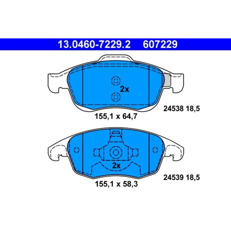 Bremsbelagsatz Citroen P. Berlingo/C4/Ds4 08 13.0460-7229.2 Bremsbelagsatz Citroen P. Berlingo/C4/Ds4 08 13.0460-7229.2