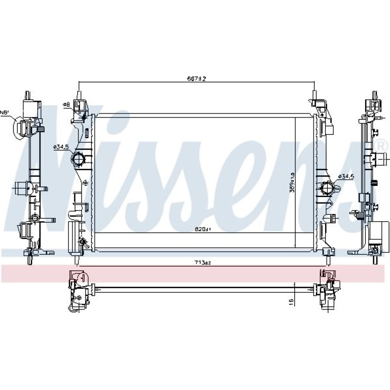 Wasserkühler PKW 630786 Wasserkühler PKW 630786