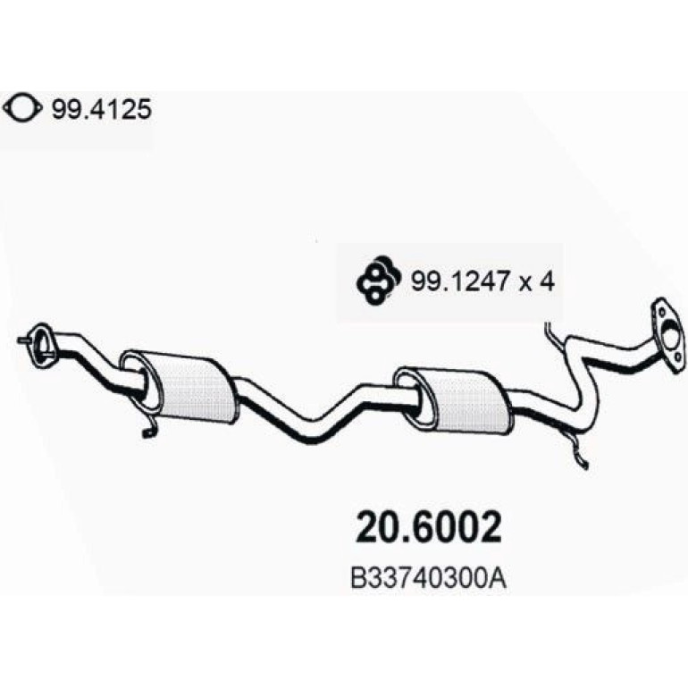 Mittelschalldämpfer 20.6002