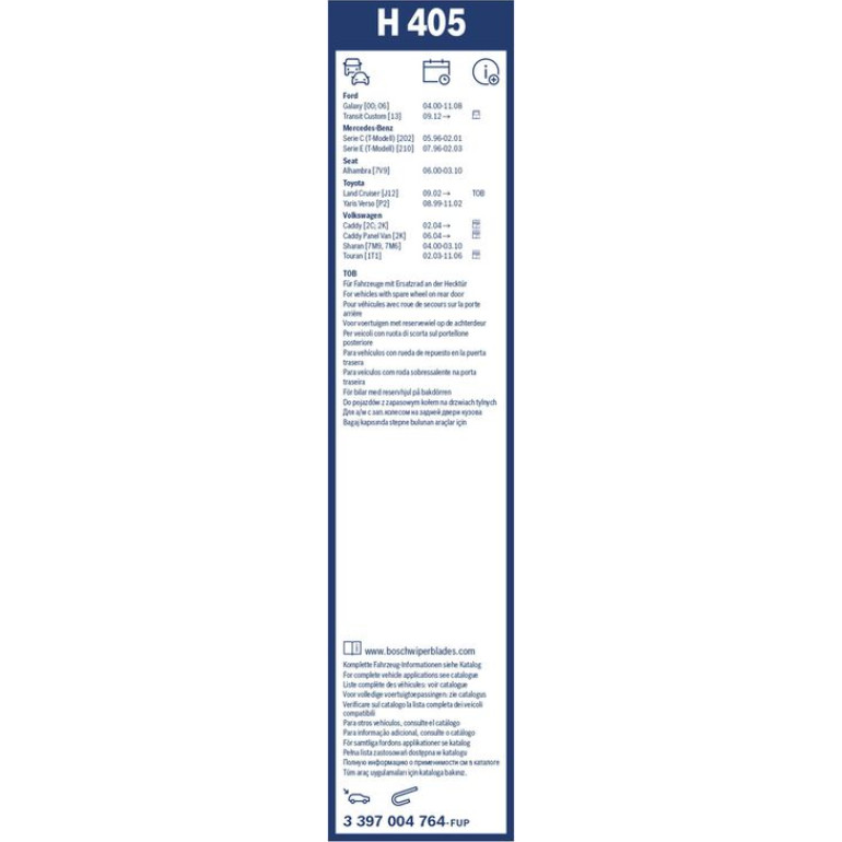 Bosch Wischerblatt H405 3397004764 Bosch Wischerblatt H405 3397004764
