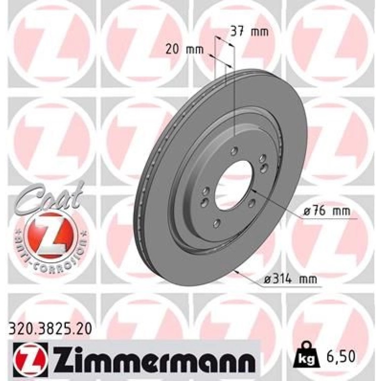 ZIMMERMANN Bremsscheibe 320.3825.20 ZIMMERMANN Bremsscheibe 320.3825.20
