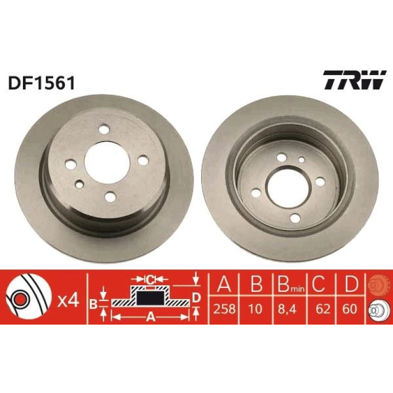 Bremsscheibe Bmw T. E30 82 DF1561