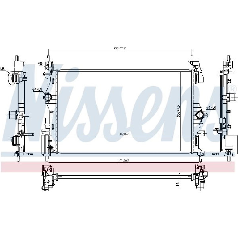 Wasserkühler PKW 630783 Wasserkühler PKW 630783