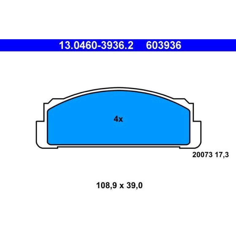 ATE Bremsbeläge 13.0460-3936.2 ATE Bremsbeläge 13.0460-3936.2
