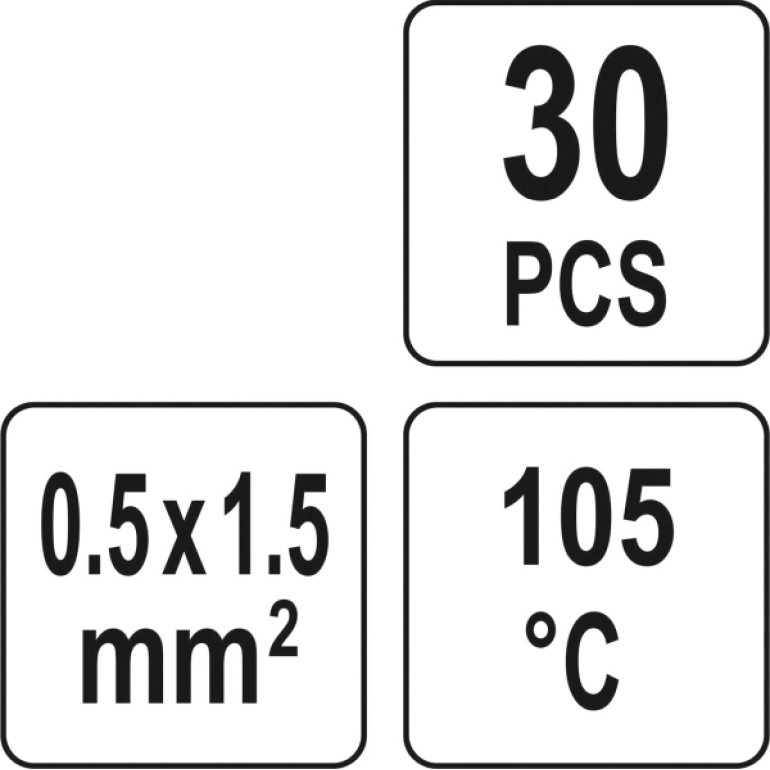 Wärmeschrumpfbares Zinn, 0,5û1,5 mm2, 30 Stück YT-81441