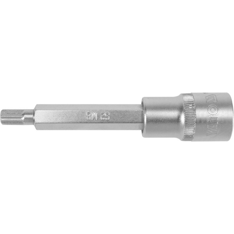Biteinsatz Innenvielzahn Spline 1/2 M8 L100Mm YT-04352 Biteinsatz Innenvielzahn Spline 1/2 M8 L100Mm YT-04352