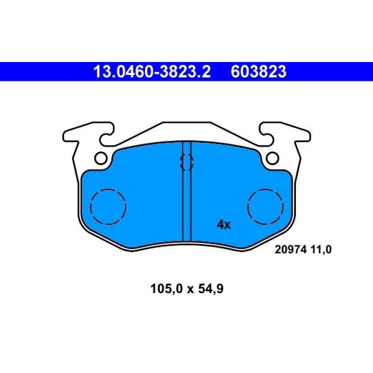 Bremsbelagsatz, Scheibenbremse 13.0460-3823.2 Bremsbelagsatz, Scheibenbremse 13.0460-3823.2
