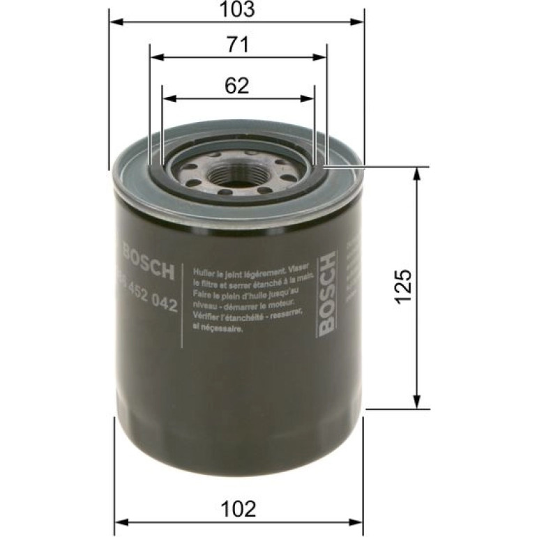 Ölfilter 0 986 452 042 Ölfilter 0 986 452 042