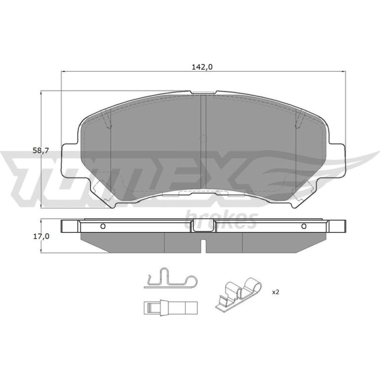 TOMEX brakes Bremsbelagsatz, Scheibenbremse TX 15-97 TOMEX brakes Bremsbelagsatz, Scheibenbremse TX 15-97