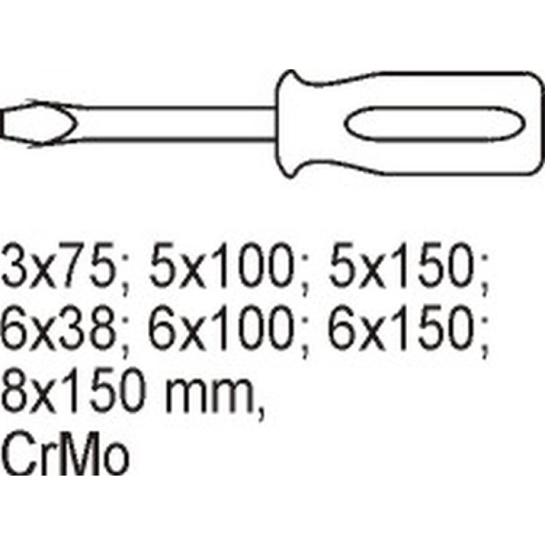 Schraubendreher Schlitz 7-Tlg. In Schubladeneinlage YT-5535 Schraubendreher Schlitz 7-Tlg. In Schubladeneinlage YT-5535