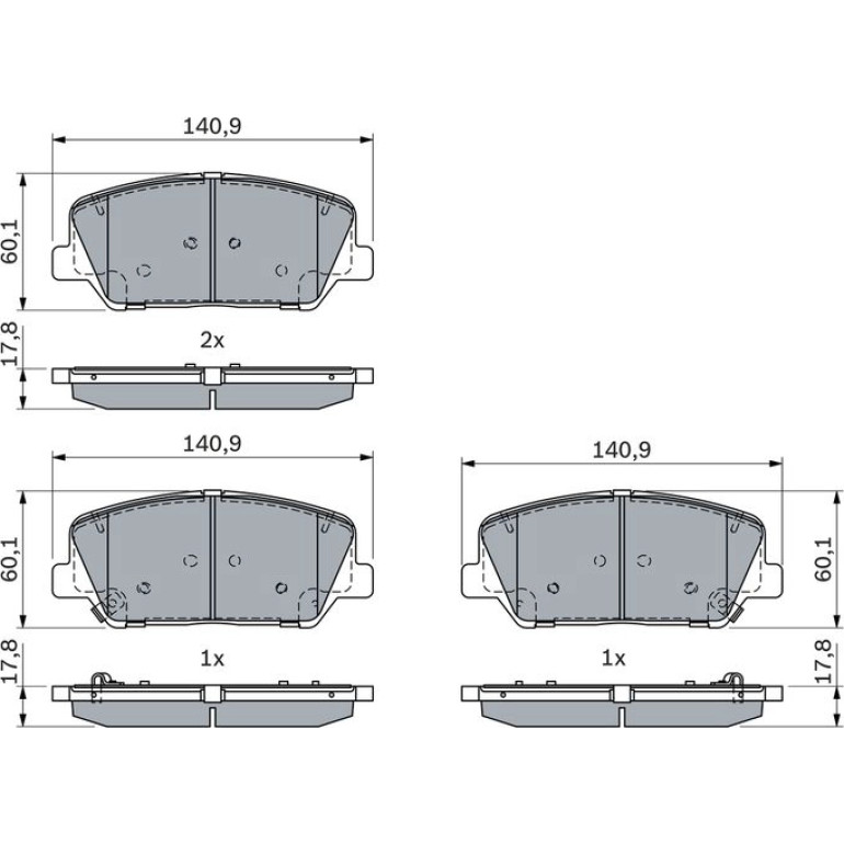 Bremsbelag 0 986 424 491 Bremsbelag 0 986 424 491