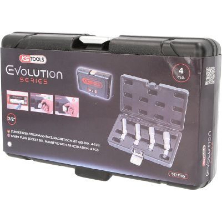 KS TOOLS ZESTAW NASADEK DO WIEC ZAP ONOWYCH 3/8, 4 SZTUKI 517.1145