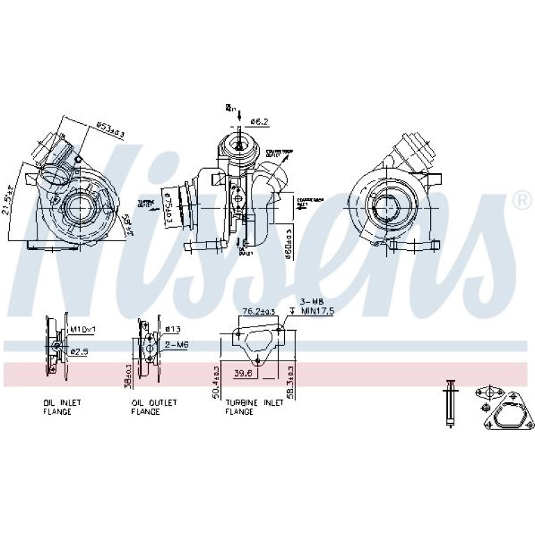 NISSENS Turbolader 93255 NISSENS Turbolader 93255