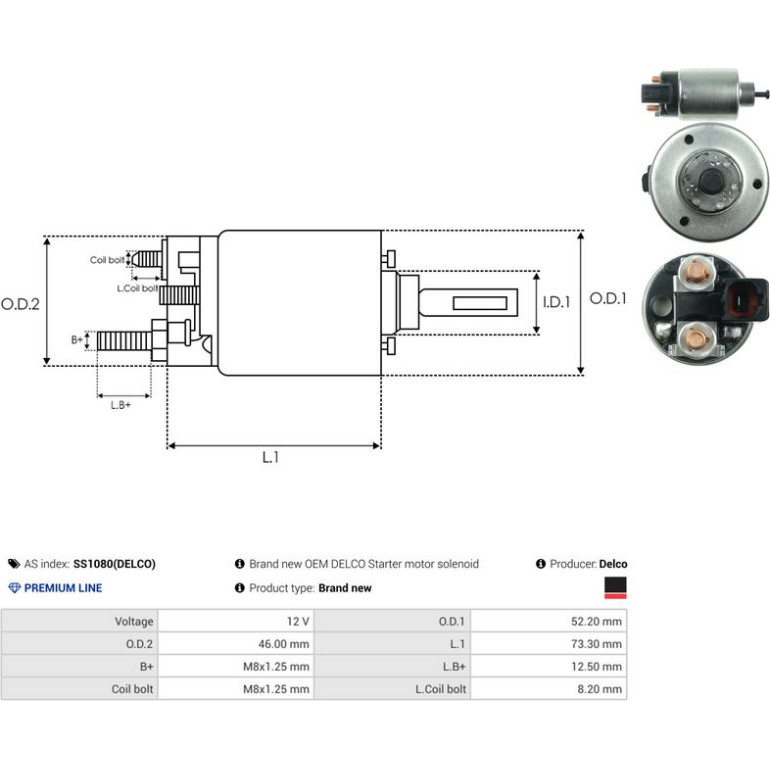 Magnetschalter, Starter SS1080(DELCO) Magnetschalter, Starter SS1080(DELCO)