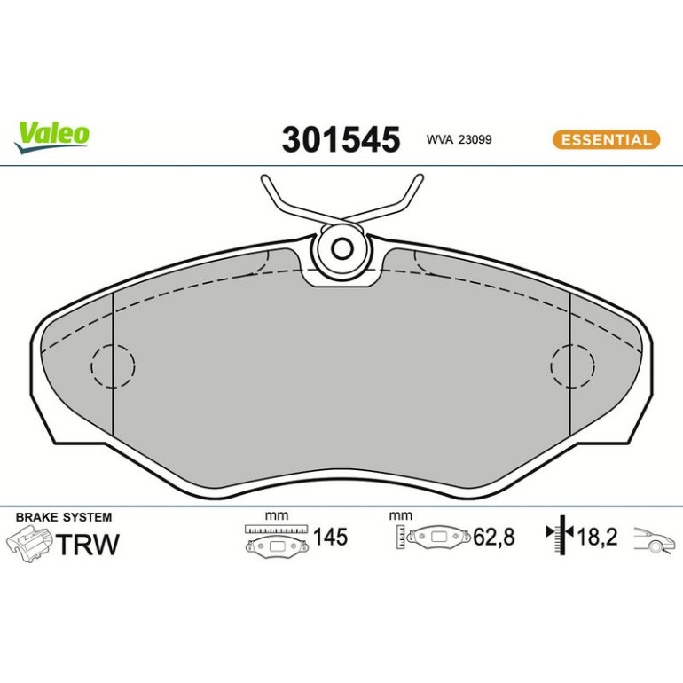 VALEO Bremsbeläge 301545 VALEO Bremsbeläge 301545