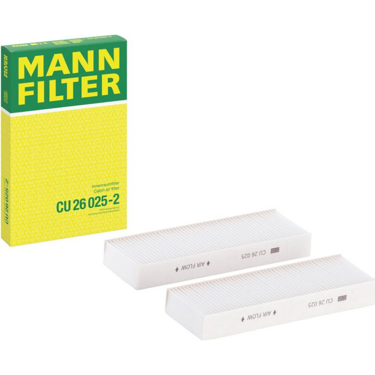 Mann & Hummel Innenraumfilter PKW CU 26 025-2 Mann & Hummel Innenraumfilter PKW CU 26 025-2