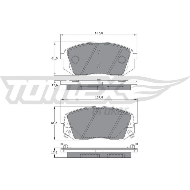 TOMEX brakes Bremsbelagsatz, Scheibenbremse TX 17-47 TOMEX brakes Bremsbelagsatz, Scheibenbremse TX 17-47