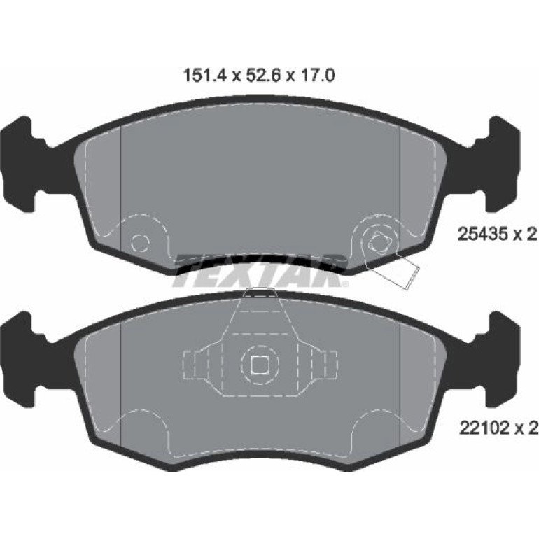 Bremsbelagsatz Fiat P. 500 1.4/Elektrisch 12 2543501 Bremsbelagsatz Fiat P. 500 1.4/Elektrisch 12 2543501