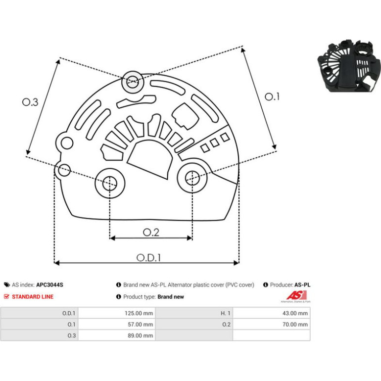 Schutzkappe, Generator APC3044S Schutzkappe, Generator APC3044S