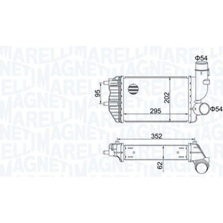 MAGNETI MARELLI Ladeluftkühler 351319205000 MAGNETI MARELLI Ladeluftkühler 351319205000