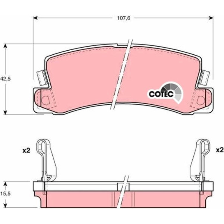 Bremsbelagsatz Toyota T. Camry/Carina/Celica 1,6-3,0 86-01 GDB1168 Bremsbelagsatz Toyota T. Camry/Carina/Celica 1,6-3,0 86-01 GDB1168