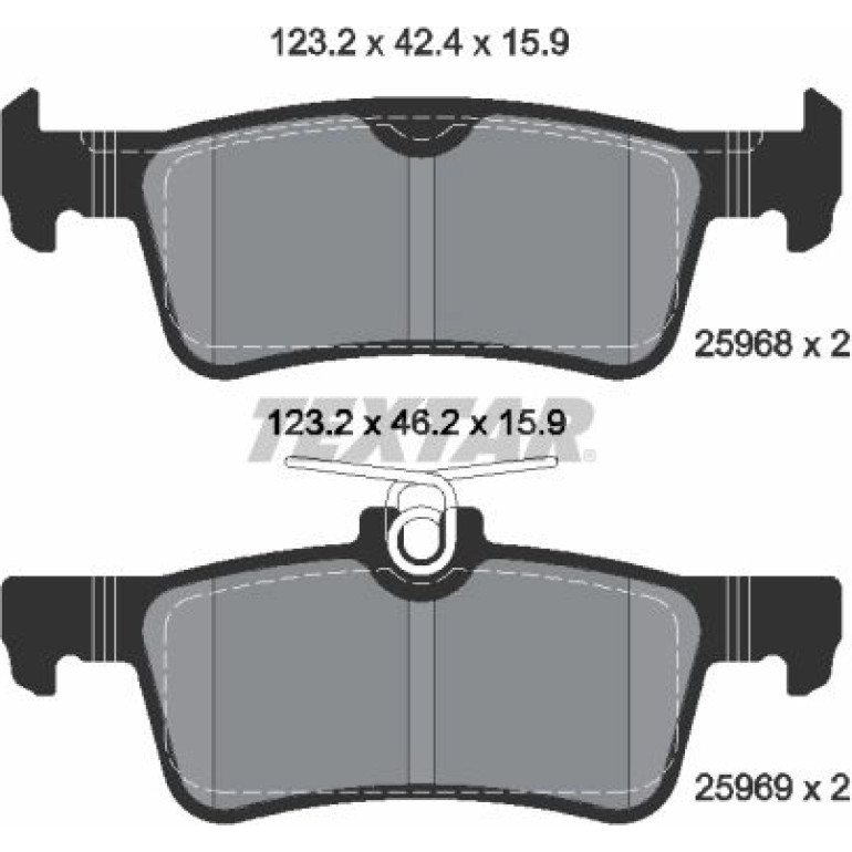 Bremsbelagsatz Peugeot T. 308 1.2-2.0 13 2596801 Bremsbelagsatz Peugeot T. 308 1.2-2.0 13 2596801