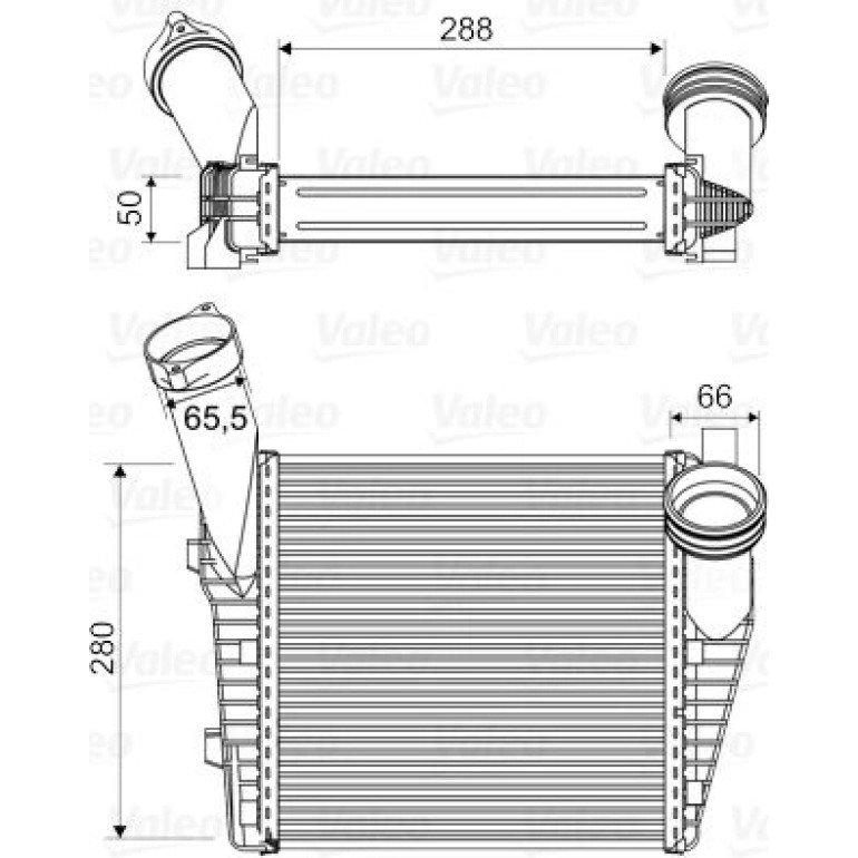VALEO Druckluftkühler 818814 VALEO Druckluftkühler 818814
