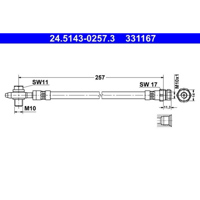 BREMSSCHLAUCH 24.5143-0257.3 BREMSSCHLAUCH 24.5143-0257.3