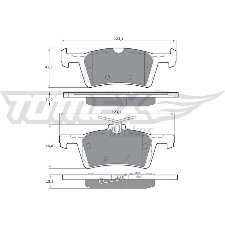 TOMEX brakes Bremsbelagsatz, Scheibenbremse TX 17-02 TOMEX brakes Bremsbelagsatz, Scheibenbremse TX 17-02