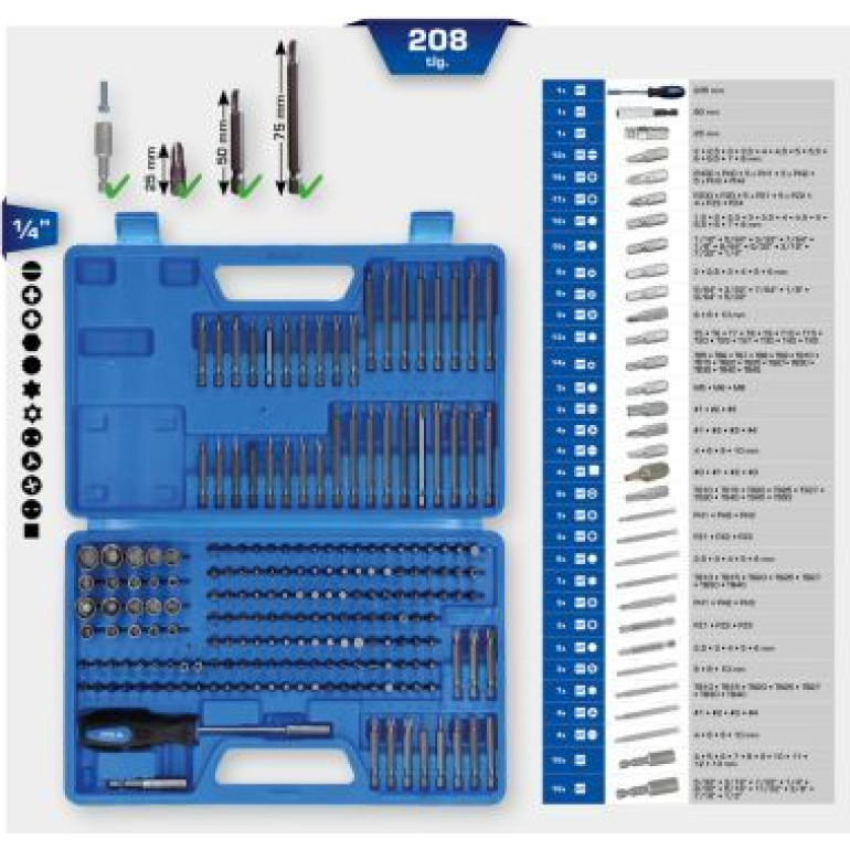 KS TOOLS Set, Schraubendreher-Einsatz (Bits) BT053208 KS TOOLS Set, Schraubendreher-Einsatz (Bits) BT053208