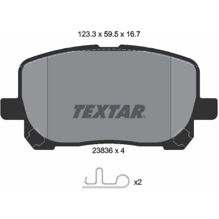 Bremsbelagsatz Toyota P. Avensis Verso 01-05 2.0D4D 2383601 Bremsbelagsatz Toyota P. Avensis Verso 01-05 2.0D4D 2383601