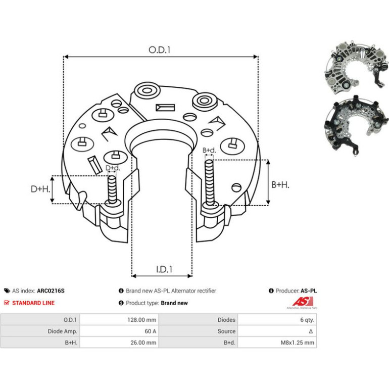 GLEICHRICHTER, GENERATOR ARC0216S GLEICHRICHTER, GENERATOR ARC0216S