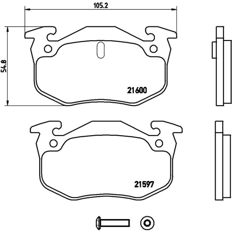 BREMBO Bremsklötze HA P 68 018 BREMBO Bremsklötze HA P 68 018