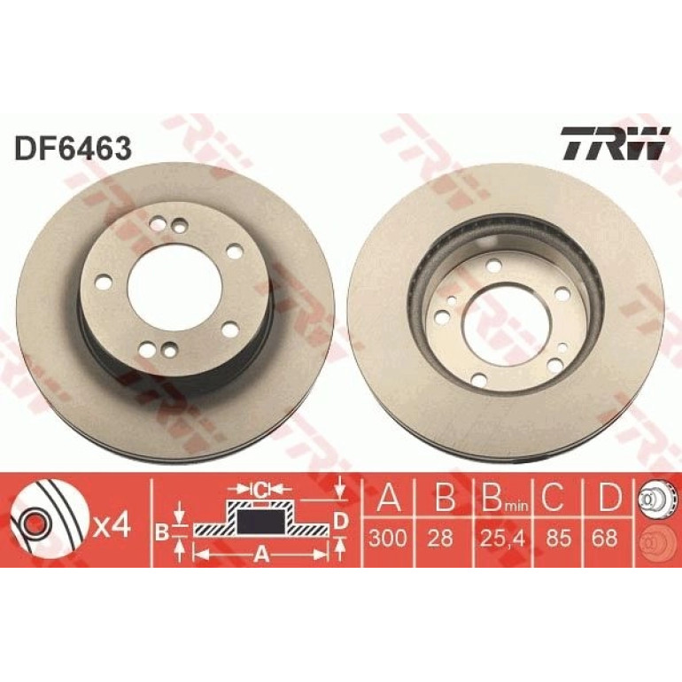 61 481 005 Bremsscheibe VA DF6463