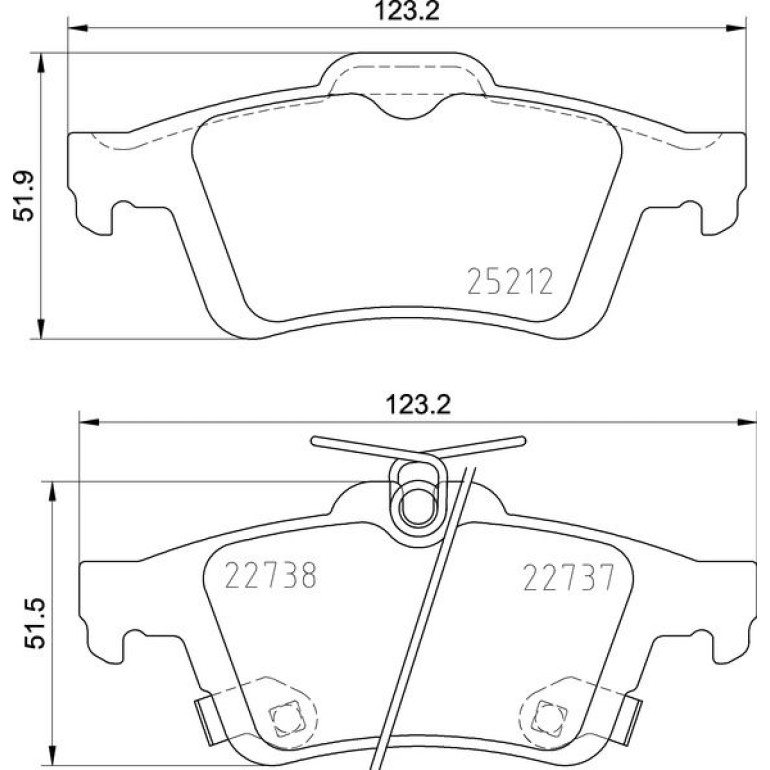 BREMBO Bremsklötze HA P 24 216 BREMBO Bremsklötze HA P 24 216