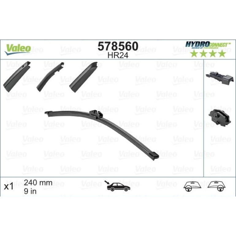 VALEO HydroConnect Rear 24cm 578560 VALEO HydroConnect Rear 24cm 578560