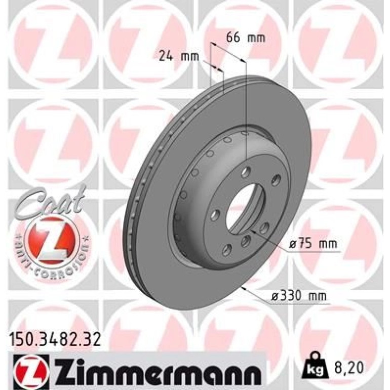 ZIMMERMANN Bremsscheibe 150.3482.32 ZIMMERMANN Bremsscheibe 150.3482.32