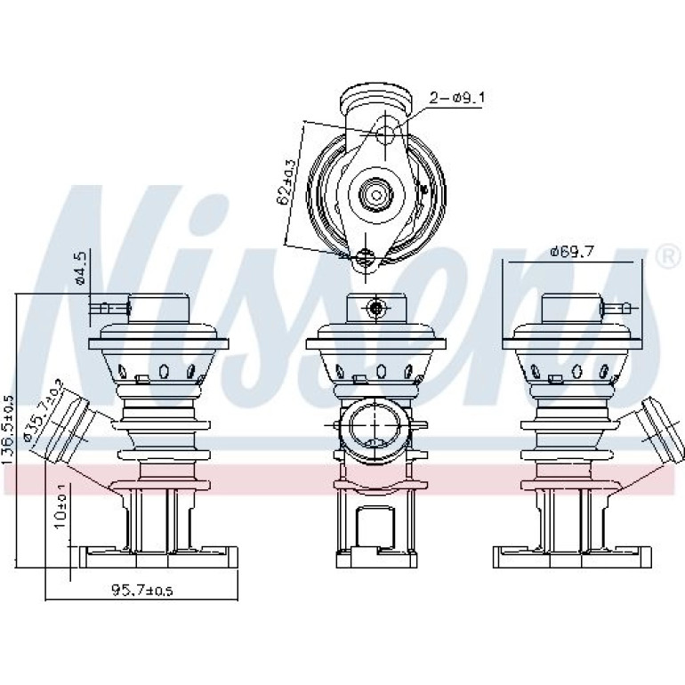 NISSENS AGR-Ventil 98191 NISSENS AGR-Ventil 98191