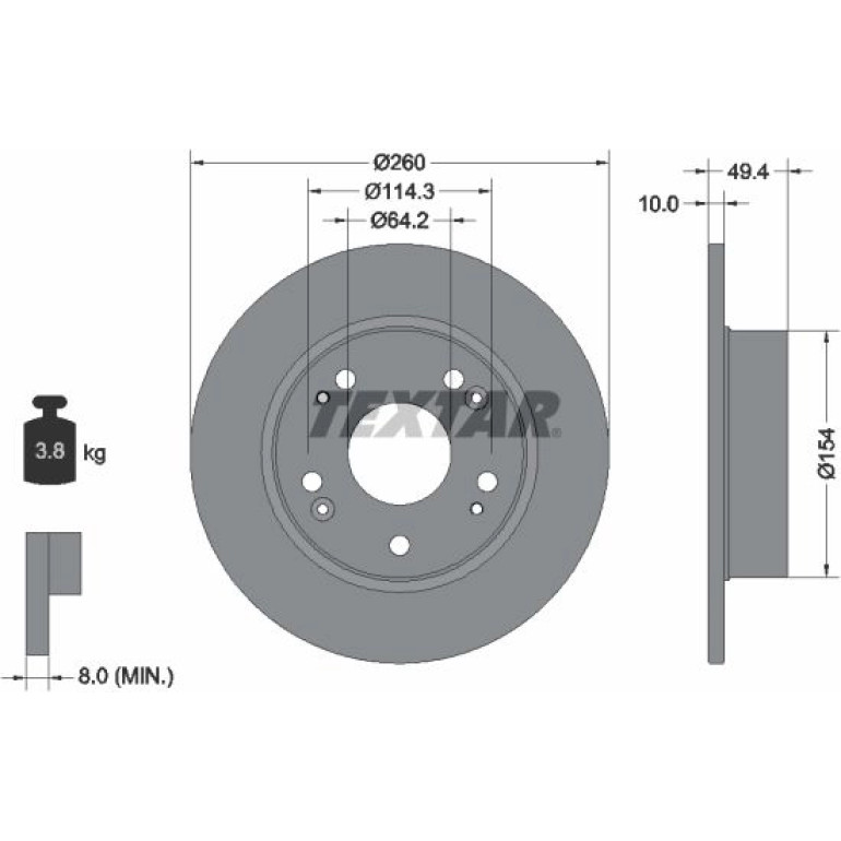 Bremsscheibe Honda T. Accord 03 92144603 Bremsscheibe Honda T. Accord 03 92144603