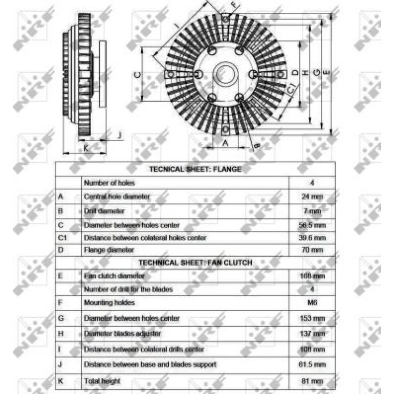 NRF Kühlerlüfterkupplung 49546 NRF Kühlerlüfterkupplung 49546