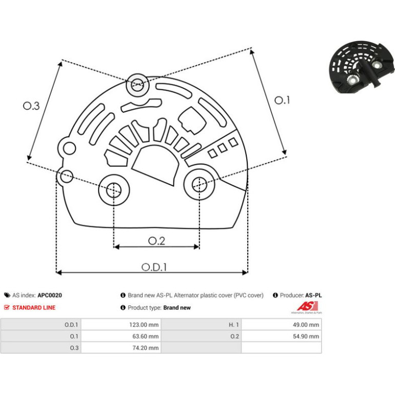 Schutzkappe, Generator APC0020