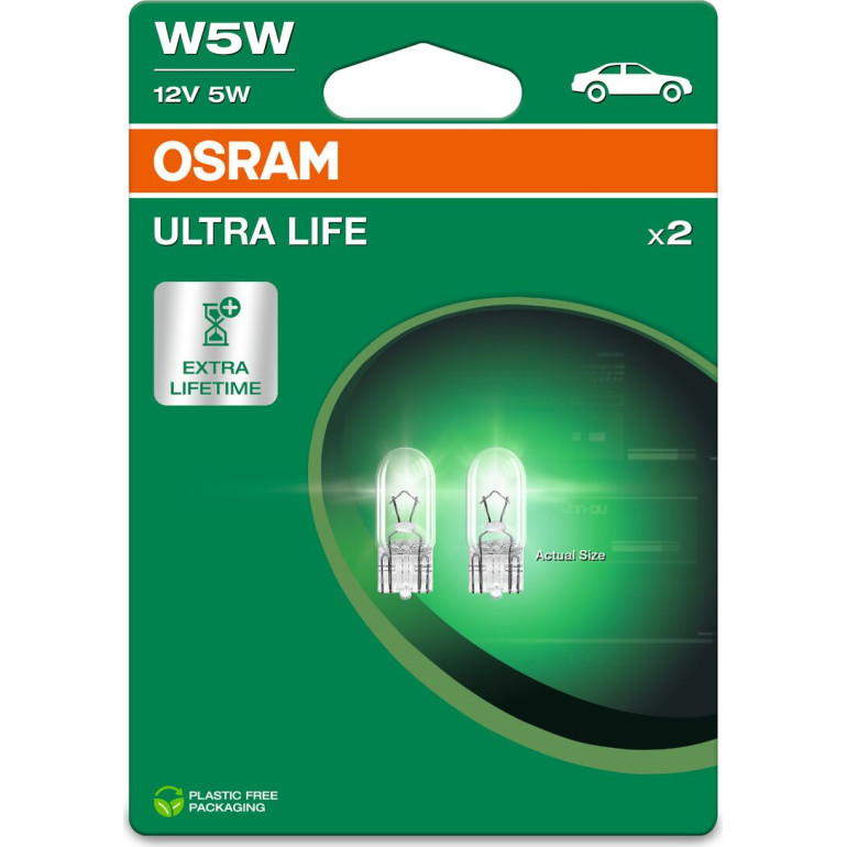 OSRAM W5W 12V W2.1x9.5d 5W ULTRA LIFE - Langlebige Beleuchtung OSRAM W5W 12V W2.1x9.5d 5W ULTRA LIFE - Langlebige Beleuchtung