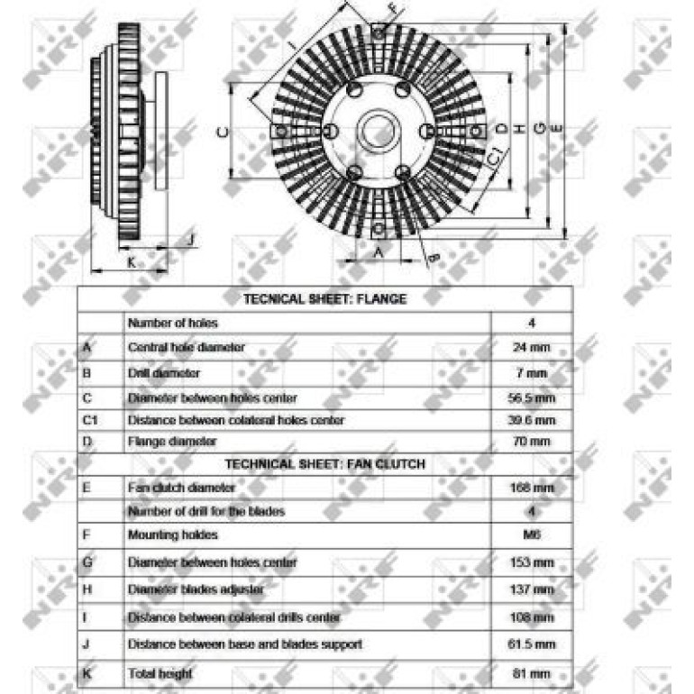 NRF Kühlerlüfterkupplung 49549 NRF Kühlerlüfterkupplung 49549