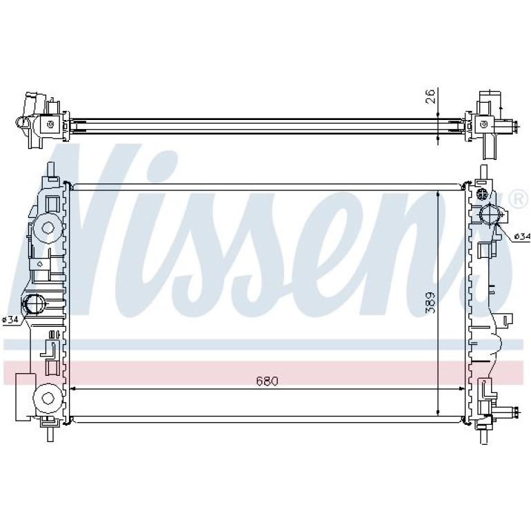 Wasserkühler PKW 61676 Wasserkühler PKW 61676