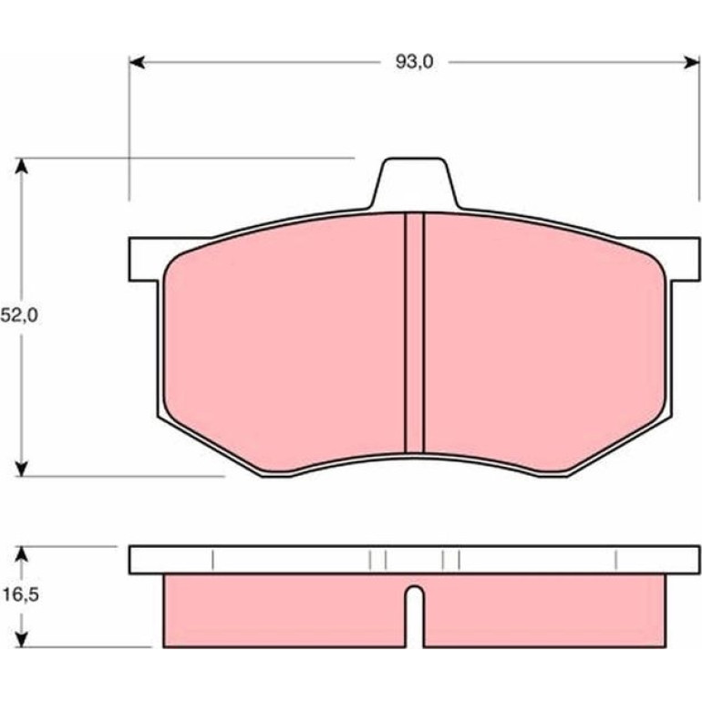 TRW Bremsbeläge GDB801 TRW Bremsbeläge GDB801